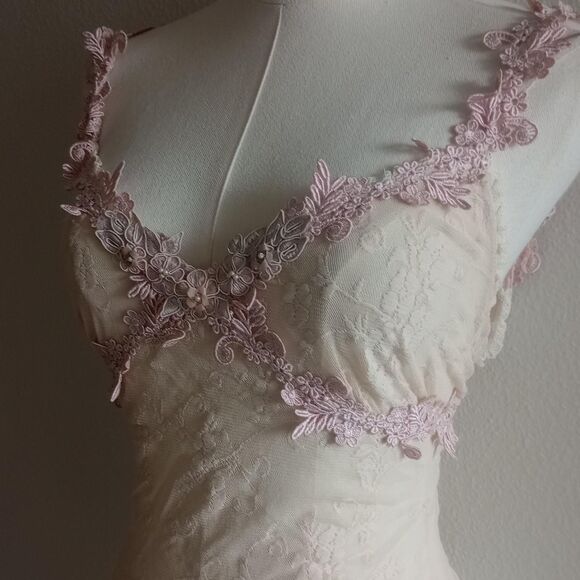Y2K Claire Pettibone Sheer Floral Fairy Camisole - Picture 3 of 4